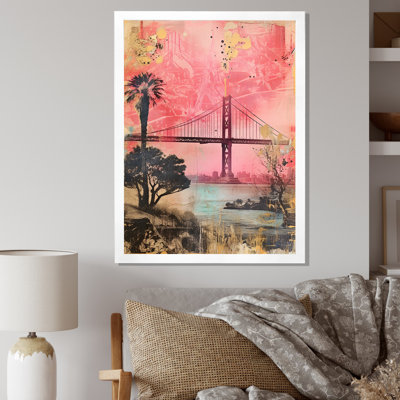 " San Francisco Dreams Vintage Pink Collage I "
