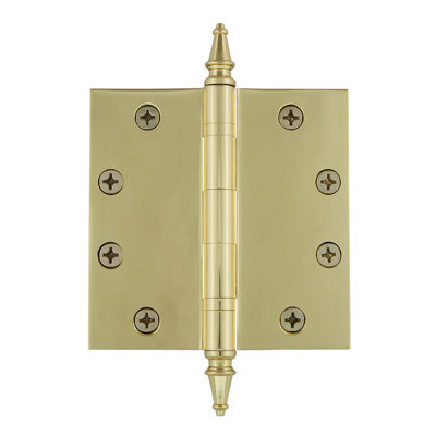Nostalgic Warehouse 4.5" x 4.5" Steeple Tip Heavy Duty Hinge with Square Corners