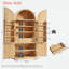 Tall Arched Kitchen Pantry With 8 Door Shelves, 3 Adjustable Shelves And Hidden Drawer-900391157