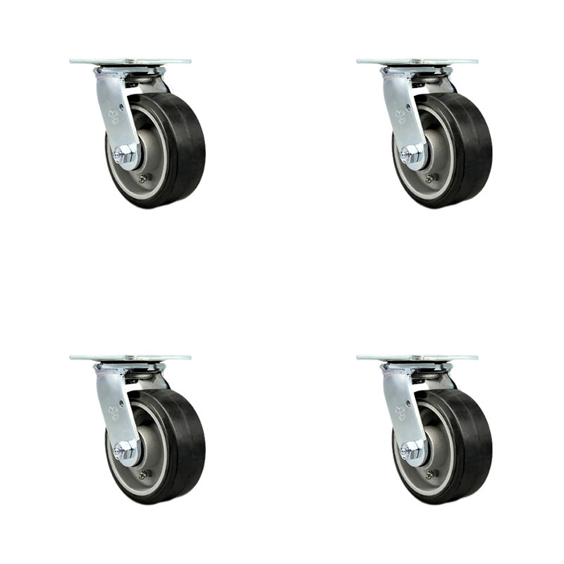 Caoutchouc sur roulettes en aluminium avec roulements à billes