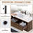 36" Floating Bathroom Vanity with Sink Combo – Wall-Mounted Cabinet with 2 Fluted Drawers, Silent Slides, Faucet, and Adjustable Drainpipe in Walnut-357296402