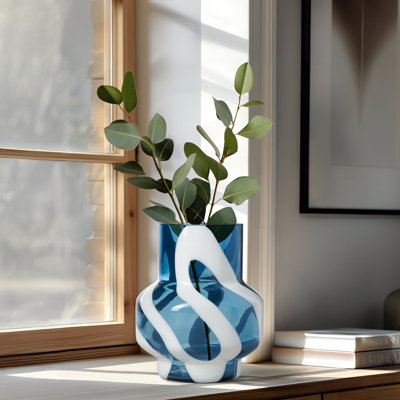 Vase rond en verre transparent 8 "