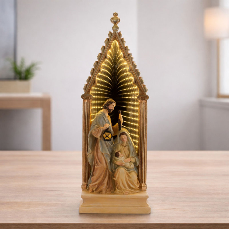 Crèche de la Sainte Famille avec arche Ekkolight