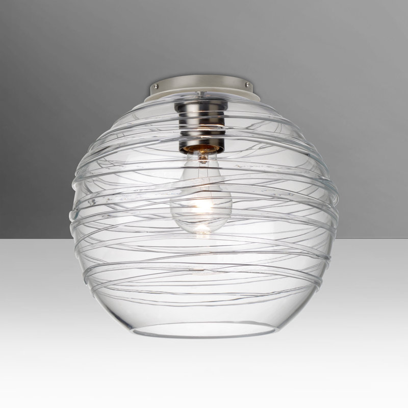 Plafonnier Besa Wave 10, Clair, Nickel satiné