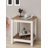 Cedarfield 2 Tier Wood Side Table, White and Brown Rustic Farmhouse Accent Table