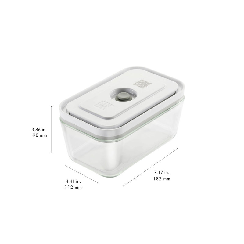 Fresh & Easy Glass Airtight Meal Prep 0.95 Qt Food Storage Container