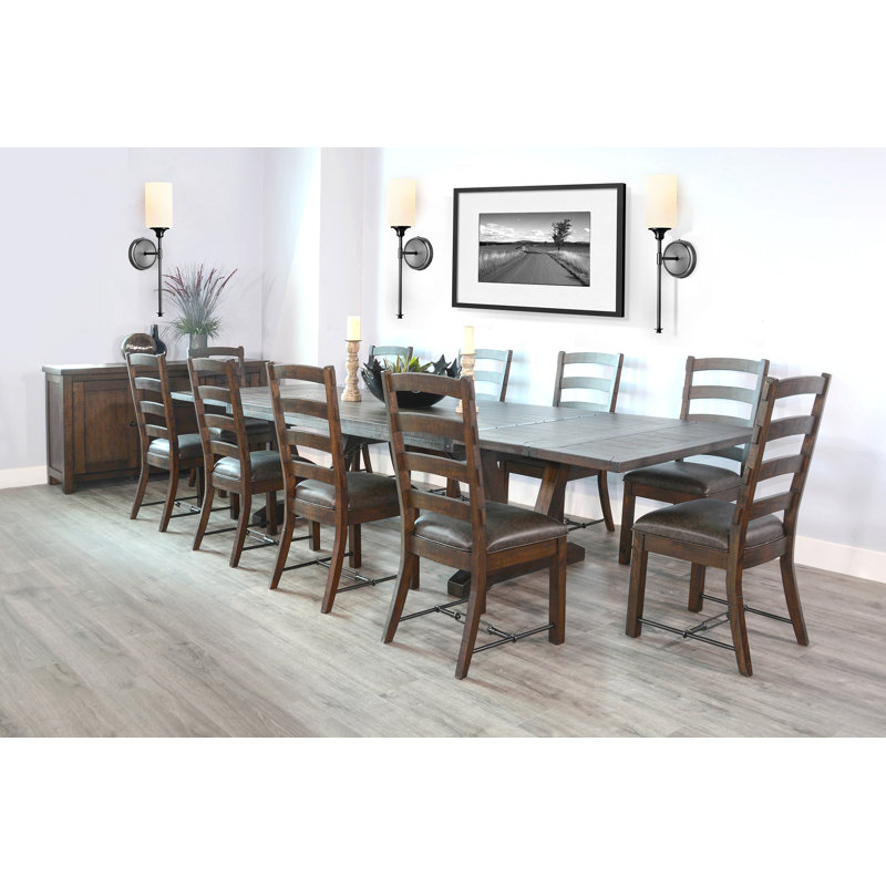  Ensemble de salle à manger à rallonge pliante Yellowstone, 11 pièces: table, 10 chaises