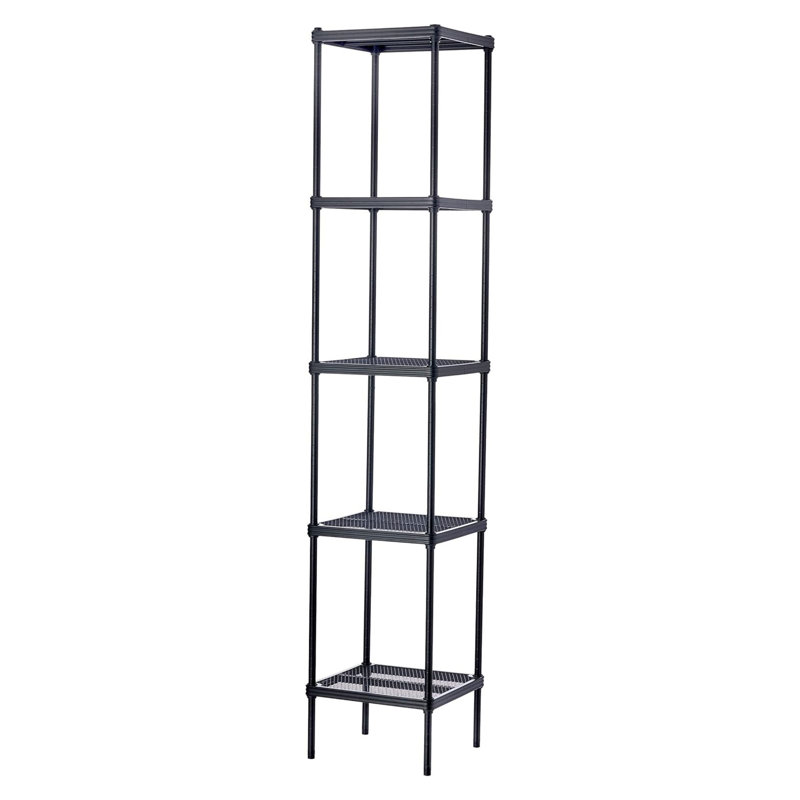 13.8'' W Steel Height -Adjustable Shelving Unit, Black