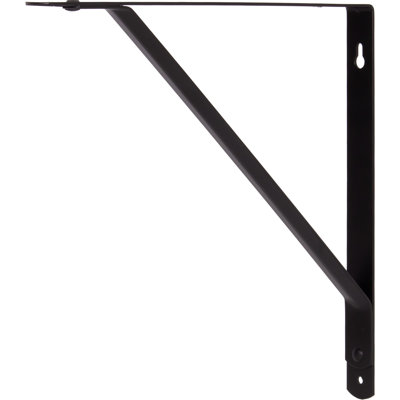 10-1/2" Flat-Back Shelf Bracket - Matte Black