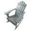 Chaise inclinable d'extérieur en bois gris - Confortable pour la détente Patio polyvalent pour la cour arrière Support de poids solide de 250 lb Assemblage simple Chaise berçante et terrasse spacieuse
