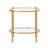 Tamsin 2-Tier End Table with Tempered Glass Top and Metal Frame