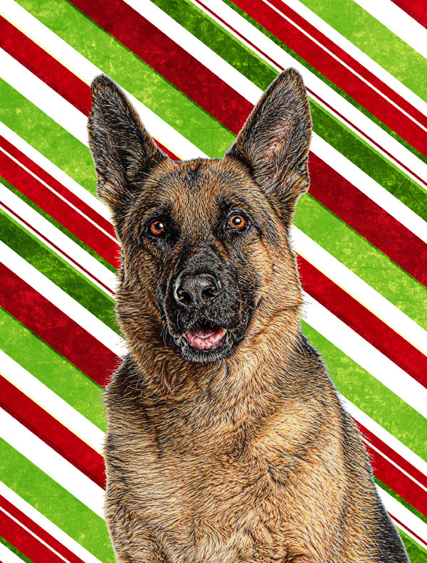 Drapeau de jardin berger allemand Avarielle, German Shepherd