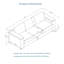 Deux pièces 2 + 3 places Canapé de salon de style moderne Canapé en tissu, canapé à accoudoirs carrés avec porte-gobelet, canapé de rangement, tissu d'ameublement en polyester-1461243191