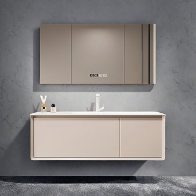 Simple cream style bathroom cabinet