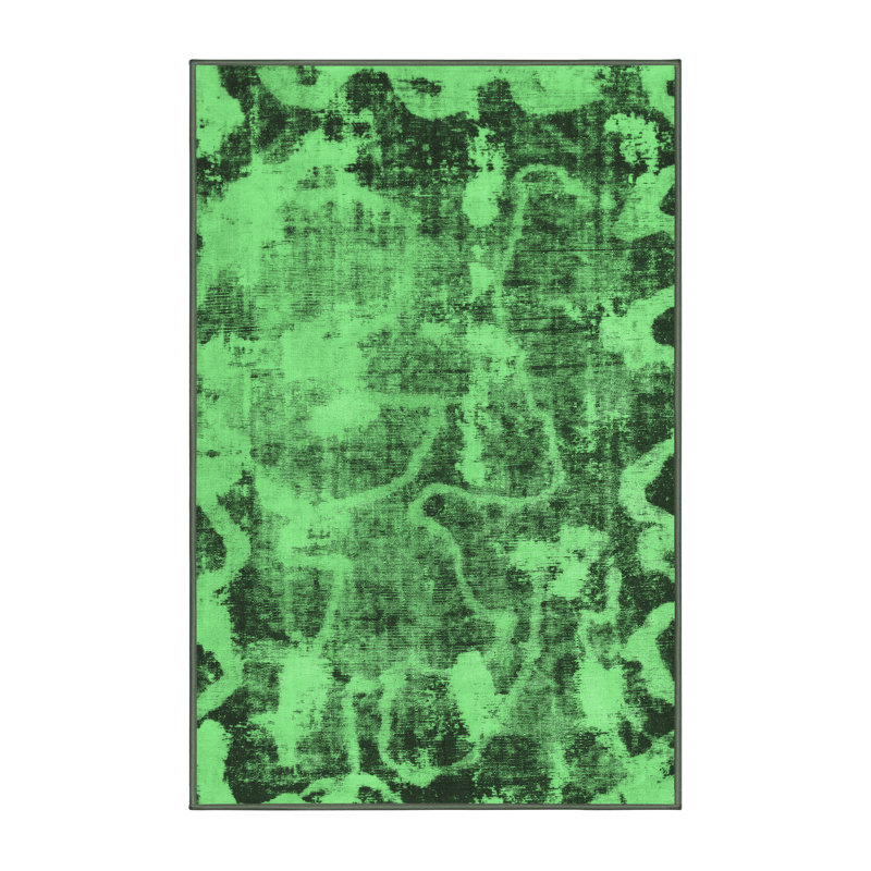 Washable Abstract Indoor Rug, Rectangle 5' x 7'