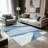 Blue Abstract Wave area rugs for Living Room, Soft and Comfortable, Suitable for all seasons, easy to maintain, machine washable Indoor floor mat, Under Table Farmhouse suitable for Bedroom, Dining Room, Study, Patio, Balcony, Home Decor-1111777654