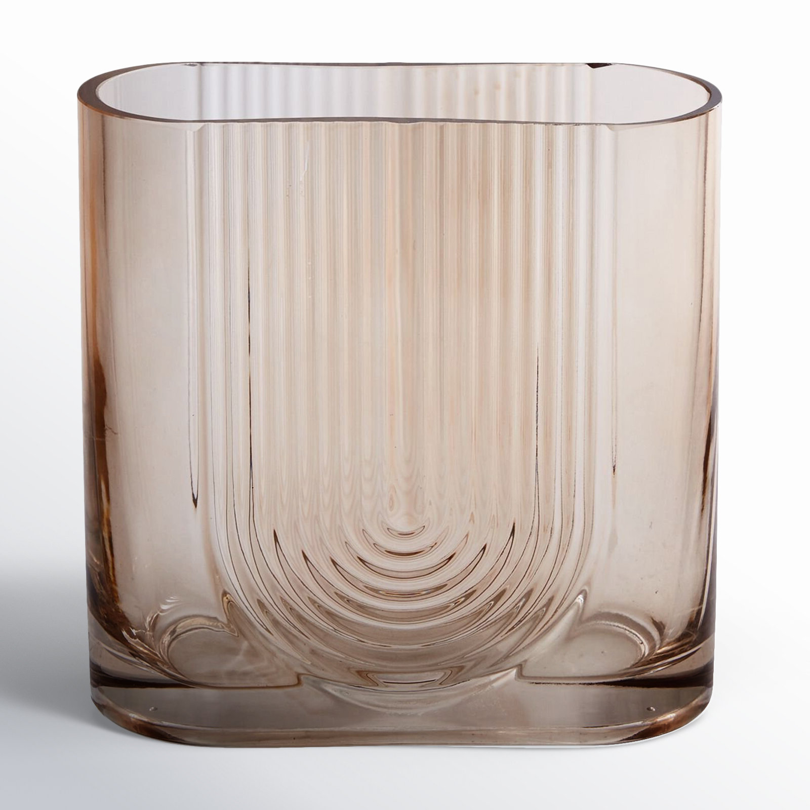 Brigida Handmade Glass Table Vase, 7" H x 7" W x 3" D