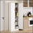 Freestanding 67-Inch Kitchen Pantry Cabinet with 4-Door Storage and Adjustable Shelves, Distressed Finish
