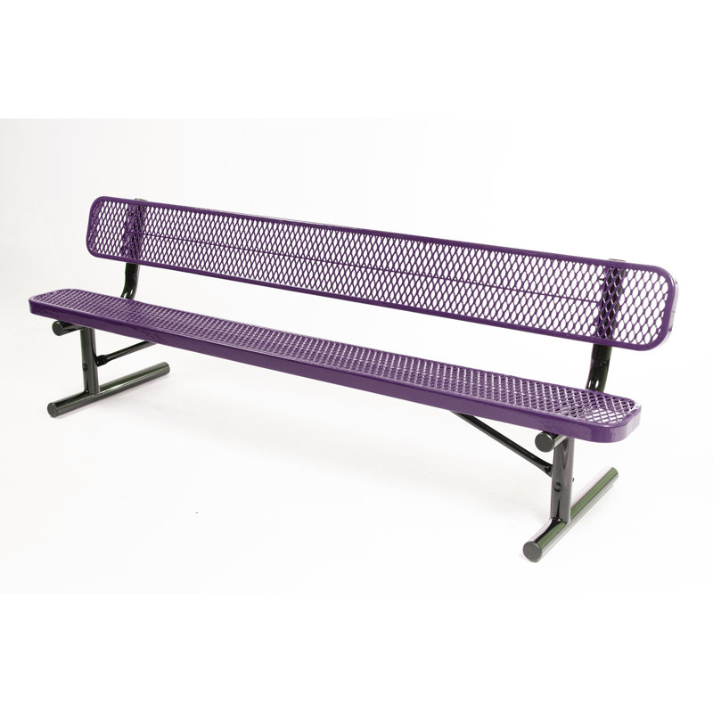Banc d'extérieur COATEDOUTDOORFURNITURE, violet, extensible, 2,4 m, avec dossier, portable, Mauve