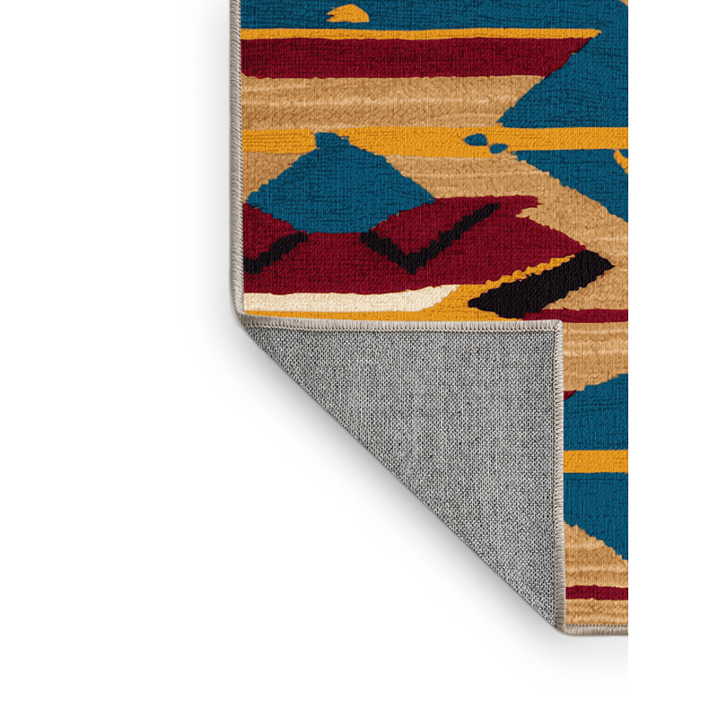 Tapis de transport brun lavable à la machine, Carré 7 pi