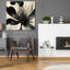 «Flowers Black White 14» par Ray Heere, art mural en verre acrylique, 36 po x 36 po-1267327343