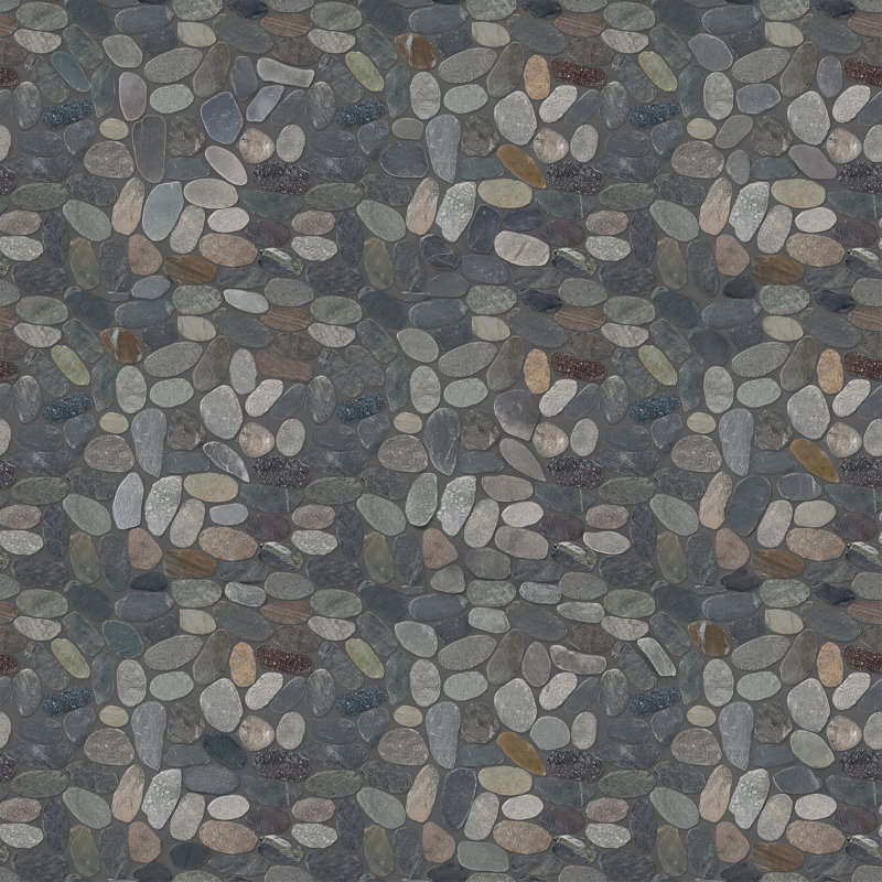 Carreau de mosaïque pour mur et plancher en pierre naturelle Hawaii 12 "x 12", Toba ovale