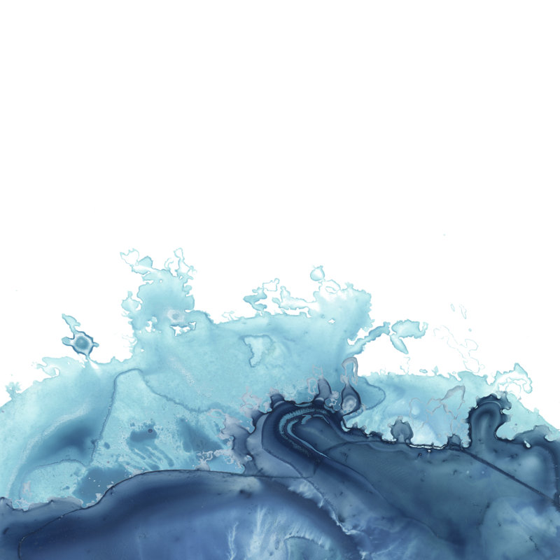 Splash Wave III by June Erica Vess - Wrapped Canvas Painting, 30cm H x 30cm W x 3.8cm D