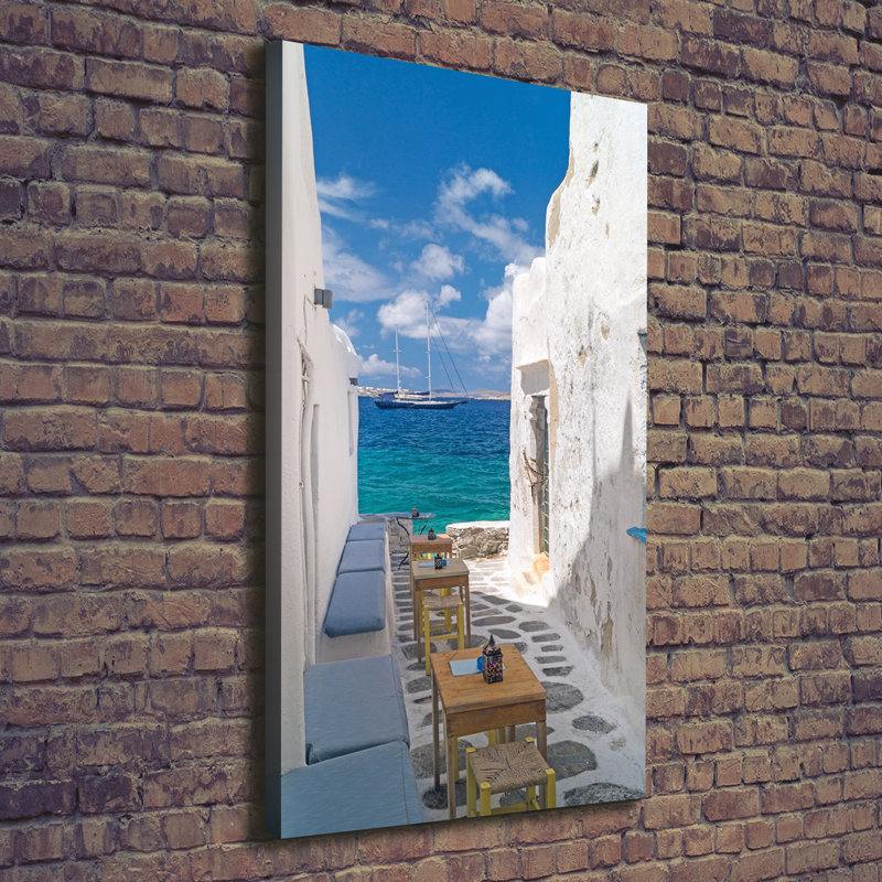 Greek Streets - Wrapped Canvas Print