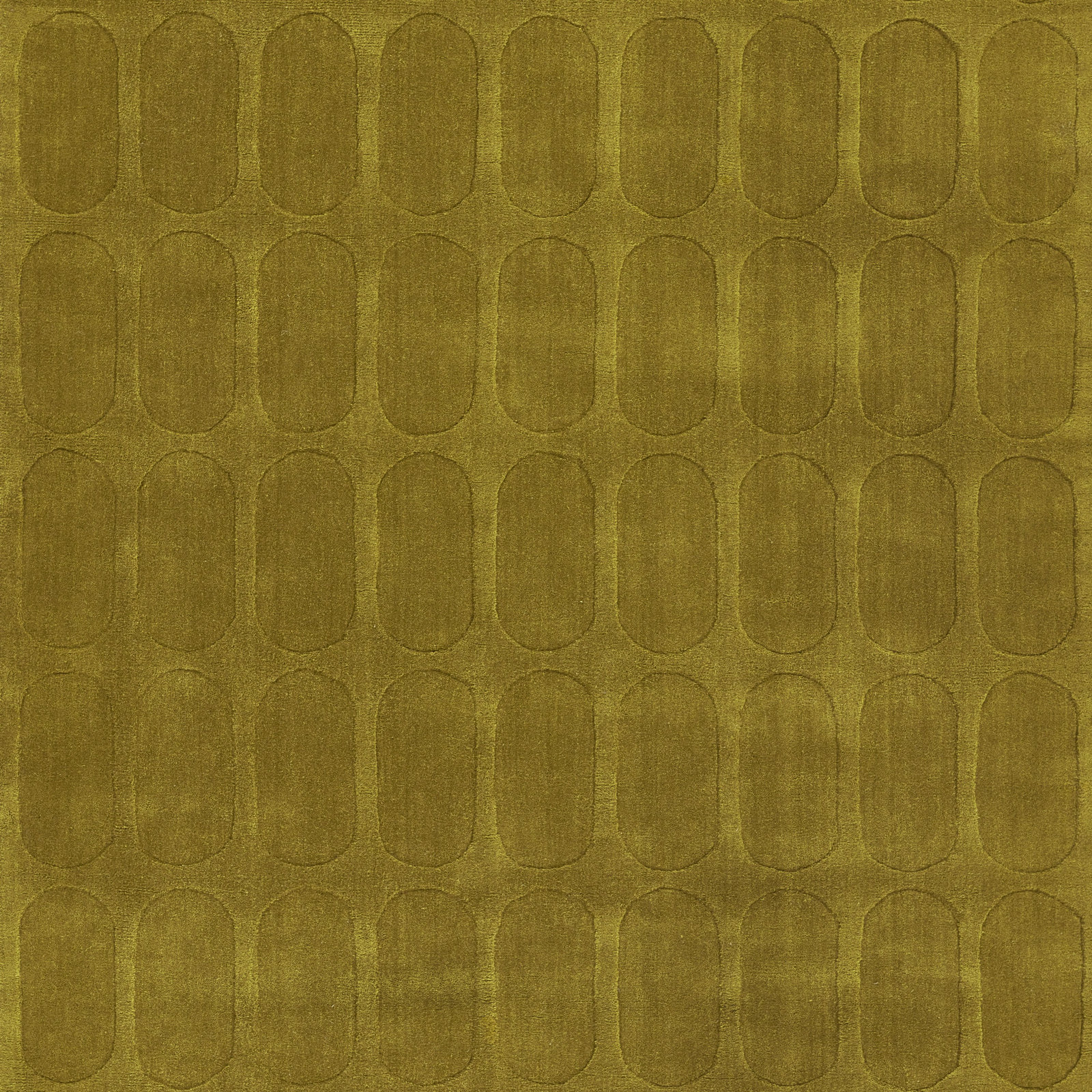 Mazzi Light Olive Hand-Loomed Geometric Wool Rug, Runner 2'3" x 8'