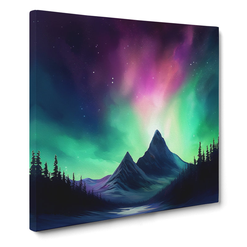 Northern Lights No.4 - Wrapped Canvas, 50cm H x 50cm W x 3cm D