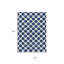 Tapis extérieur lavable à pois bleu marine et ivoire 8 pi x 10 pi
