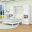Lit escamotable 4 tiroirs en bois avec placard et tablettes-2084693829