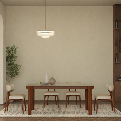 Ash wood solid wood rectangular dining table set