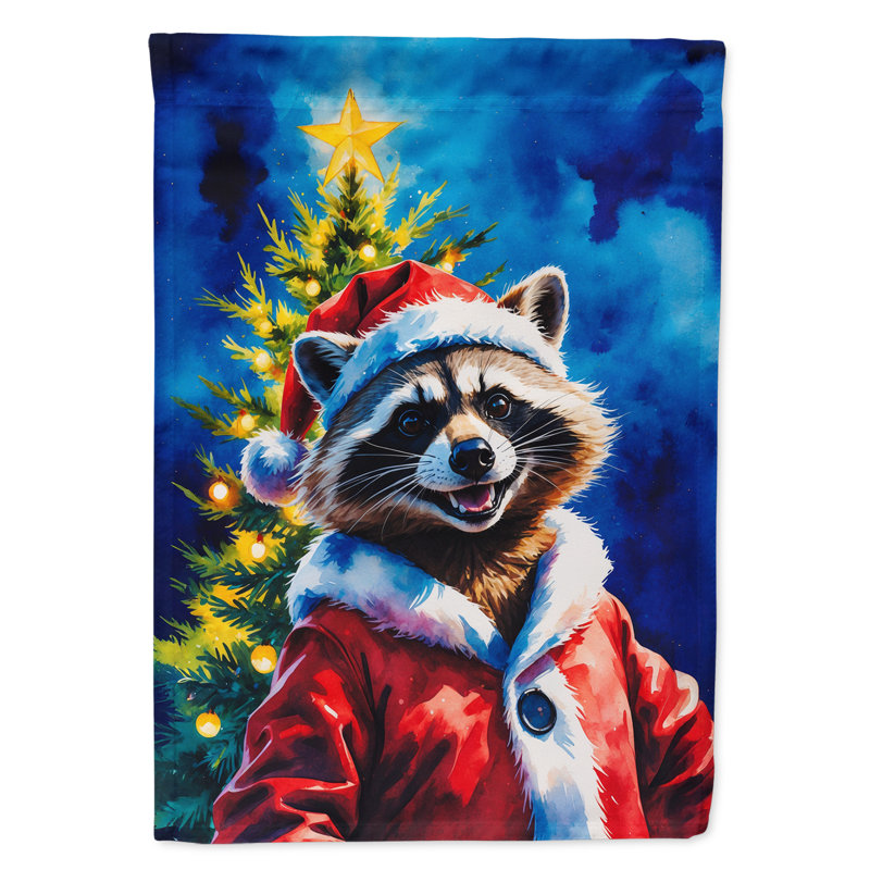 Drapeau de jardin de Noël, Raton laveur