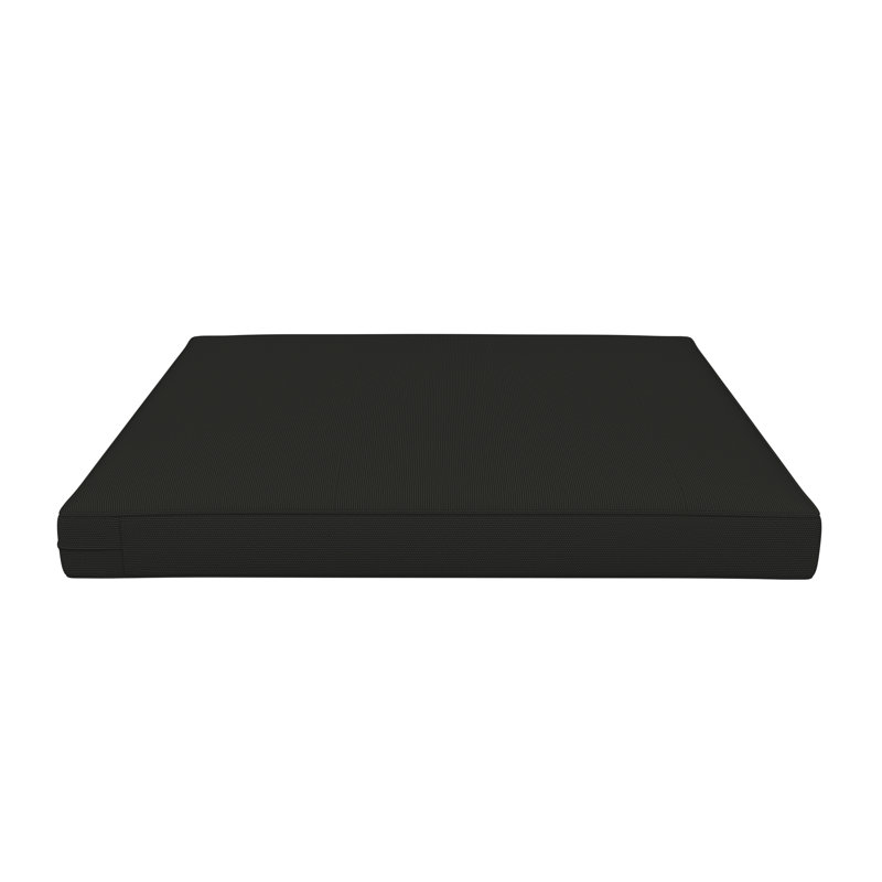 Sunbrella® Outdoor Ottoman Seat Cushion, 20" W x 22" D, Canvas Black