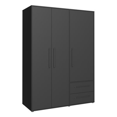 Mijah 3 Door Manufactured Wood Wardrobe
