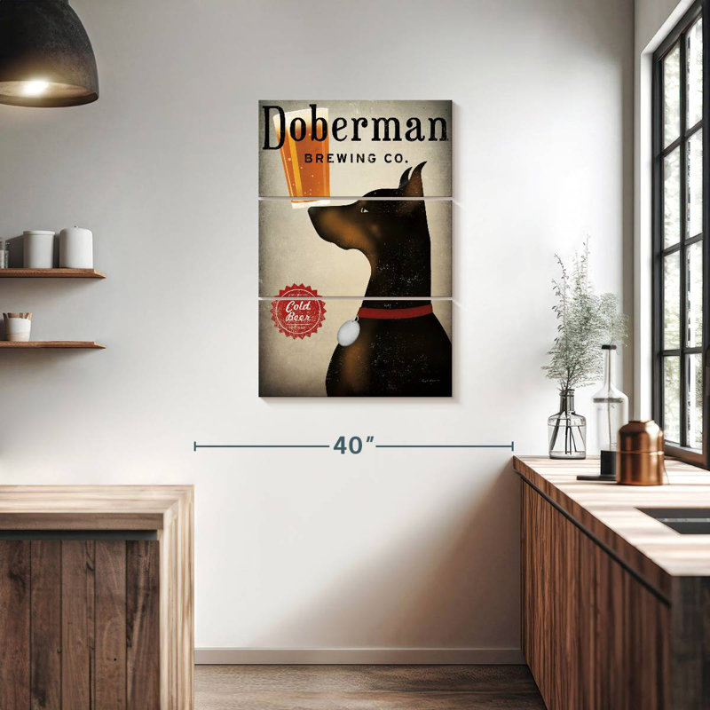 Brampt Doberman Brewing Company, H 38 po x l 24 po
