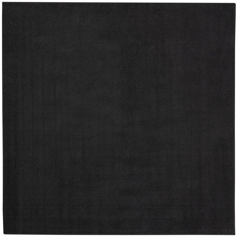 Tapis intérieur / extérieur noir Nourison Essentials, Carré 7 pi