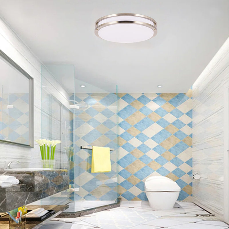 Shook LED Flush Mount Selectable Color Temperature Dimmable Ceiling Light, 3.8" H x 18" W x 18" D
