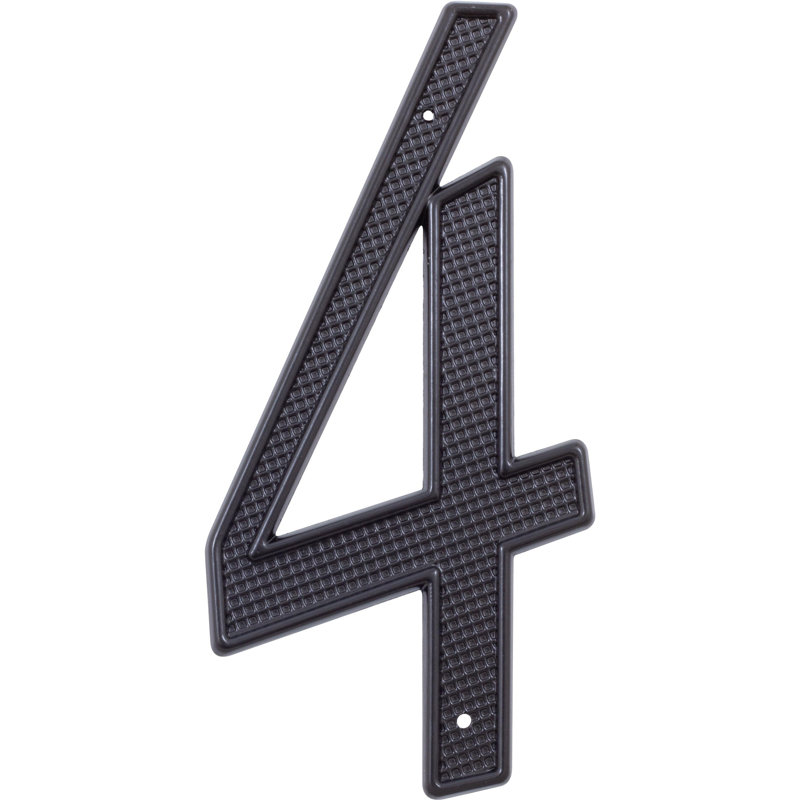  Numéro de maison en métal 4 po résistant aux intempéries, 4