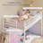 Twin Over Twin Bunk Bed With 8 Storage Drawers, Charging Station And Led Lights, L-Shaped Metal Bunk Beds With Storage Headboard(Two-Tier Storage Shelf), Modern Twin Loft Beds With Safety Guardrail And Ladder-1225002084