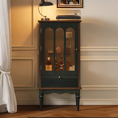 Buffet en noyer et bois massif noir