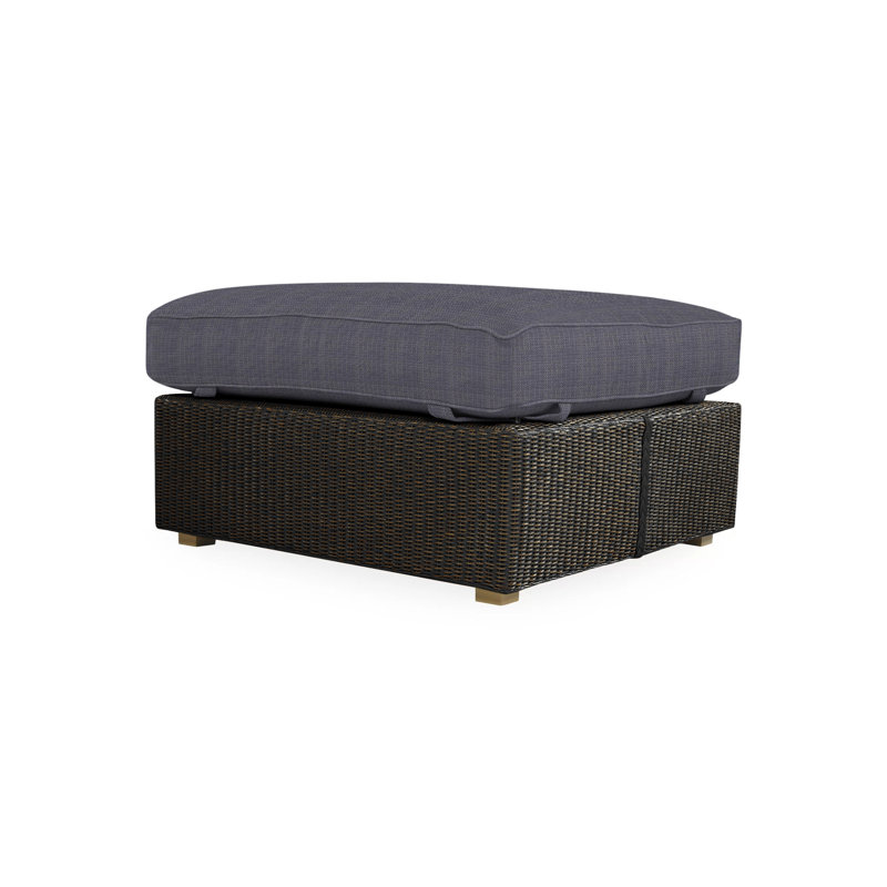 Hamptons Outdoor Ottoman, Cottage Pepper, Mink