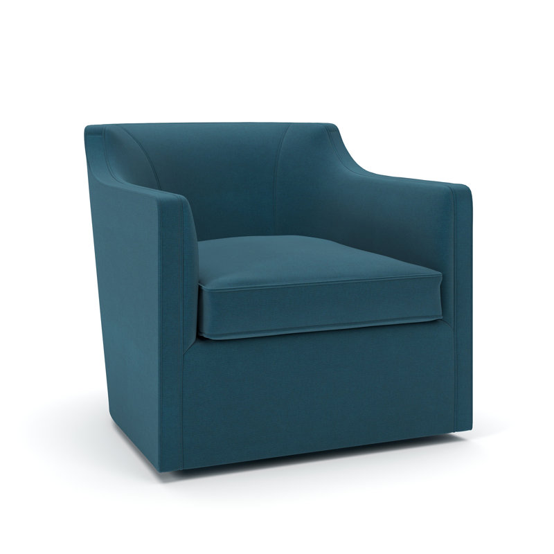 Fauteuil pivotant rembourré Marietta, Toile minuit Bayou