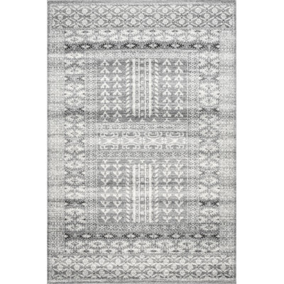 Tapis gris / blanc cassé Hilburn Southwestern