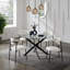 Round Glass Top Metal Base Dining Table-105900684-105900685