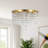 15" 5-light Glam Crystal Flush Mount Chandelier-2075774387
