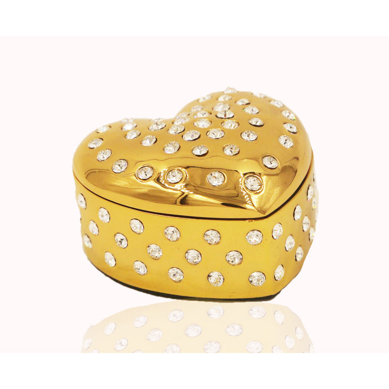 Sempre Metal Jewelry Box, Gold