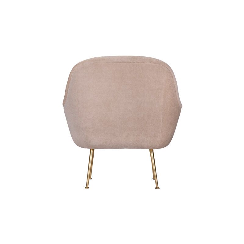 Fauteuil capitonné en polyester de 31 po de largeur, Beige Natural