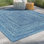 Tapis bleu en coton tressé à la main Panaca